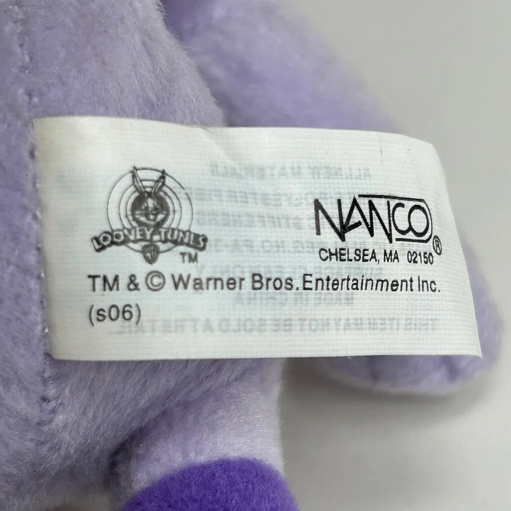Nanco Looney Tunes Tweety Bird Purple Plush Bow Tie Stuffed Animal 12" WB s06 - Picture 9 of 10